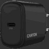 CANYON charger OnCharge 250 25W 1xPD EU Black - Image 5