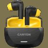 CANYON headset HEXAGON 7 TWS ANC+ENC Wireless Charge Black Yellow