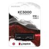Kingston SSD 512GB KC3000M.2, NVMe PCIe Gen 4.0R/W : 7000/3900MB/s