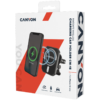 CANYON CH-15, Magnetic car holder and wireless charger, C-15-01, 15W，Input: USB-C: 5V/2A, 9V/3A;Output: 5W, 7.5W, 10W, 15W;83*60*8.15mm,0.147kg,black - Image 4