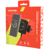 CANYON CH-15, Car holder and wireless charger MegaFix, C-15, 15W, Input: USB-C: 5V/2A, 9V/3A; Output: 5W, 7.5W, 10W, 15W;89*65*12mm,0.195kg,black - Image 5