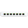 Ubiquiti USW-Ultra-210W-EU compact, Layer 2, 8-port GbE PoE switch with versatile mounting options, 7x GbE PoE+ output ports, GbE port with optional PoE++ input, 202W PoE availability with the included AC power adapter