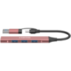 CANYON hub DS-02 4in1 USB-A/C Pink