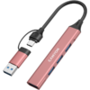 CANYON hub DS-02 4in1 USB-A/C Pink - Image 2