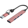 CANYON hub DS-02 4in1 USB-A/C Pink - Image 3