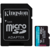 Kingston 256GB microSDXC Canvas Go Plus Gen4 200MB/s A2 U3 V30 Card + Adapter