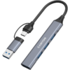 CANYON hub DS-02 4in1 USB-A/C Grey - Image 2