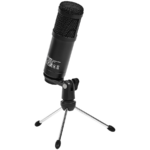 LORGAR Soner 313 Gaming Microphones Black USB condenser microphone with Volume Knob & Echo Kob
