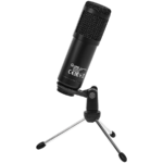 LORGAR Soner 313 Gaming Microphones Black USB condenser microphone with Volume Knob & Echo Kob