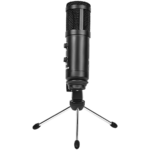 LORGAR Soner 313 Gaming Microphones Black USB condenser microphone with Volume Knob & Echo Kob