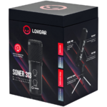 LORGAR Soner 313 Gaming Microphones Black USB condenser microphone with Volume Knob & Echo Kob