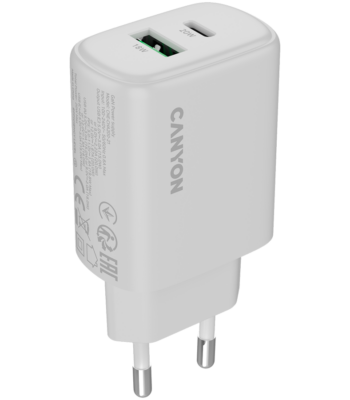 CANYON charger OnCharge 200 20W 1xPD 1xQC EU White