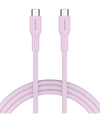 CANYON cable OnWire 60CL C-C 60W COLOR Braided 1m Pink