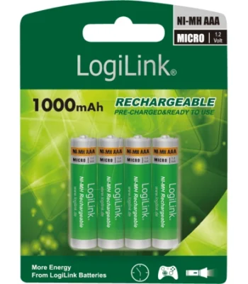 Logilink Baterije AAA Rechargeable LR03RB4 NiMH 1000mAh 4KOM