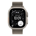 Apple Watch Ultra 3 Cellular 49mm Natural Titanium Case with Natural Titanium Milanese Loop -