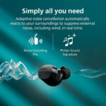 Philips TAT5000BK BT slusalDetaljan prirodni zvuk; 6 mikrNoise Canceling Pro; 4oh baterija