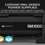 Corsair PSU 1000W RM1000xGold, Fully Modular, 12V-2x612xSATA, 4xPCIe, ATX 3.1, PCIe 5.1