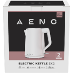 AENO Electric Kettle EK2: 1850-2200W 1.5L Strix Double-walls Non-heating body Auto Power Off Dry tank